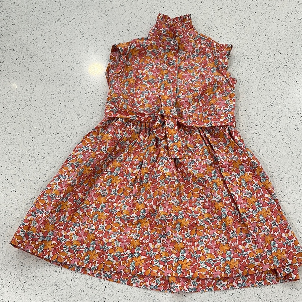 EUC Busy bees Floral Kids Dress - Multicolor